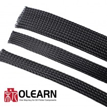 12mm Cable Webbing (flat) Black Wire Cable 